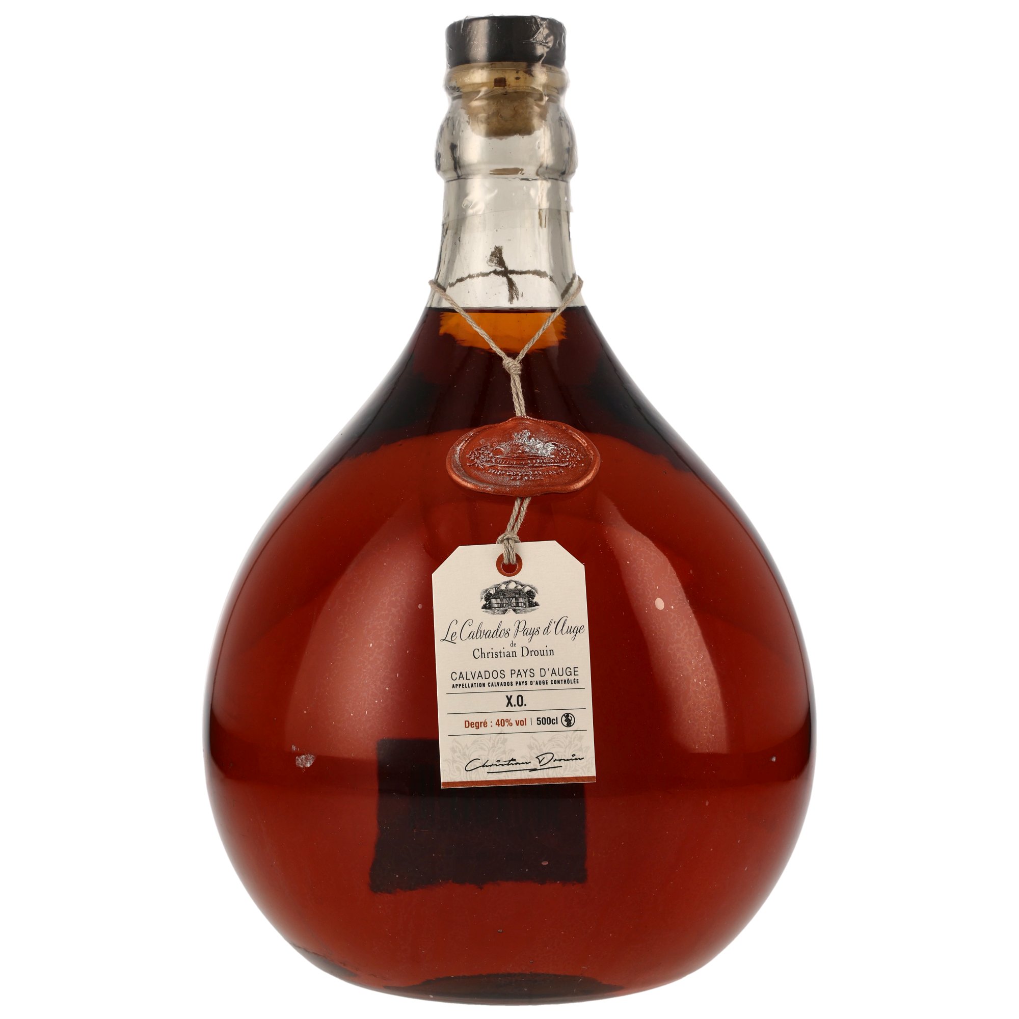 Christian Drouin XO Calvados Pays d'Auge - 5 l Dame Jeanne + Pipette