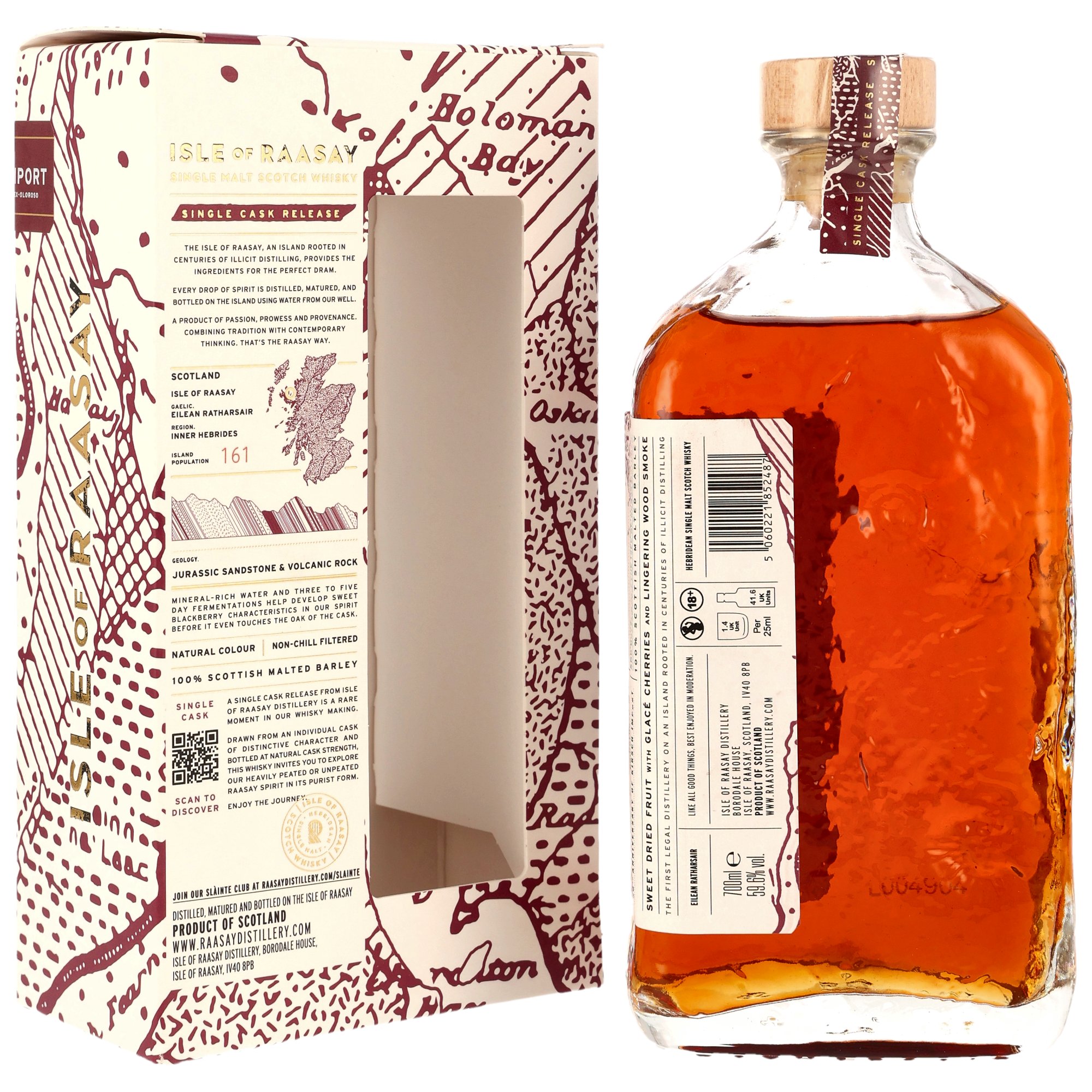 Isle of Raasay 2021/2026 - Ex-Oloroso Sherry Barrique #2021/142- 50th Anniversary Kirsch Import