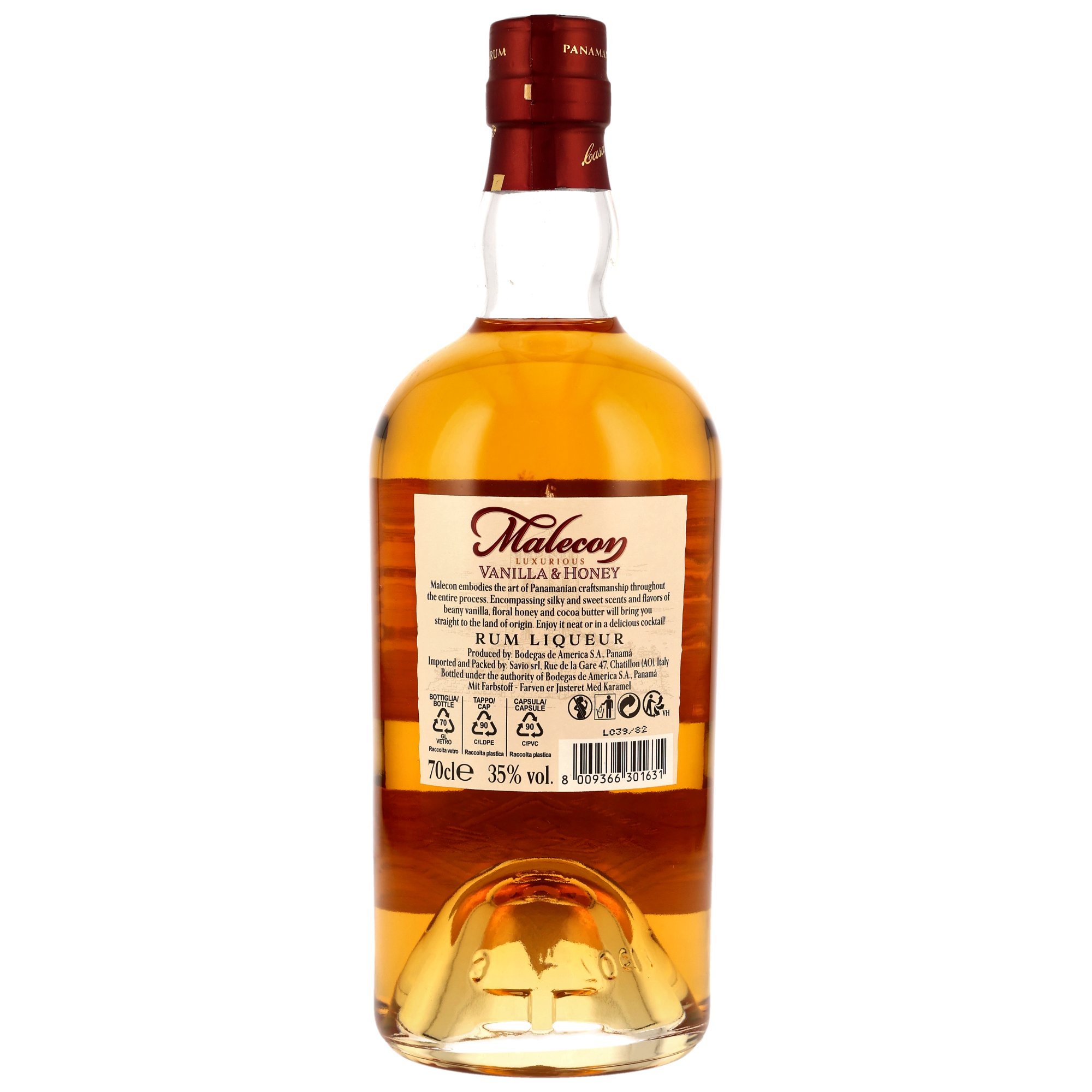 Malecon Vanille & Honig Rumlikör