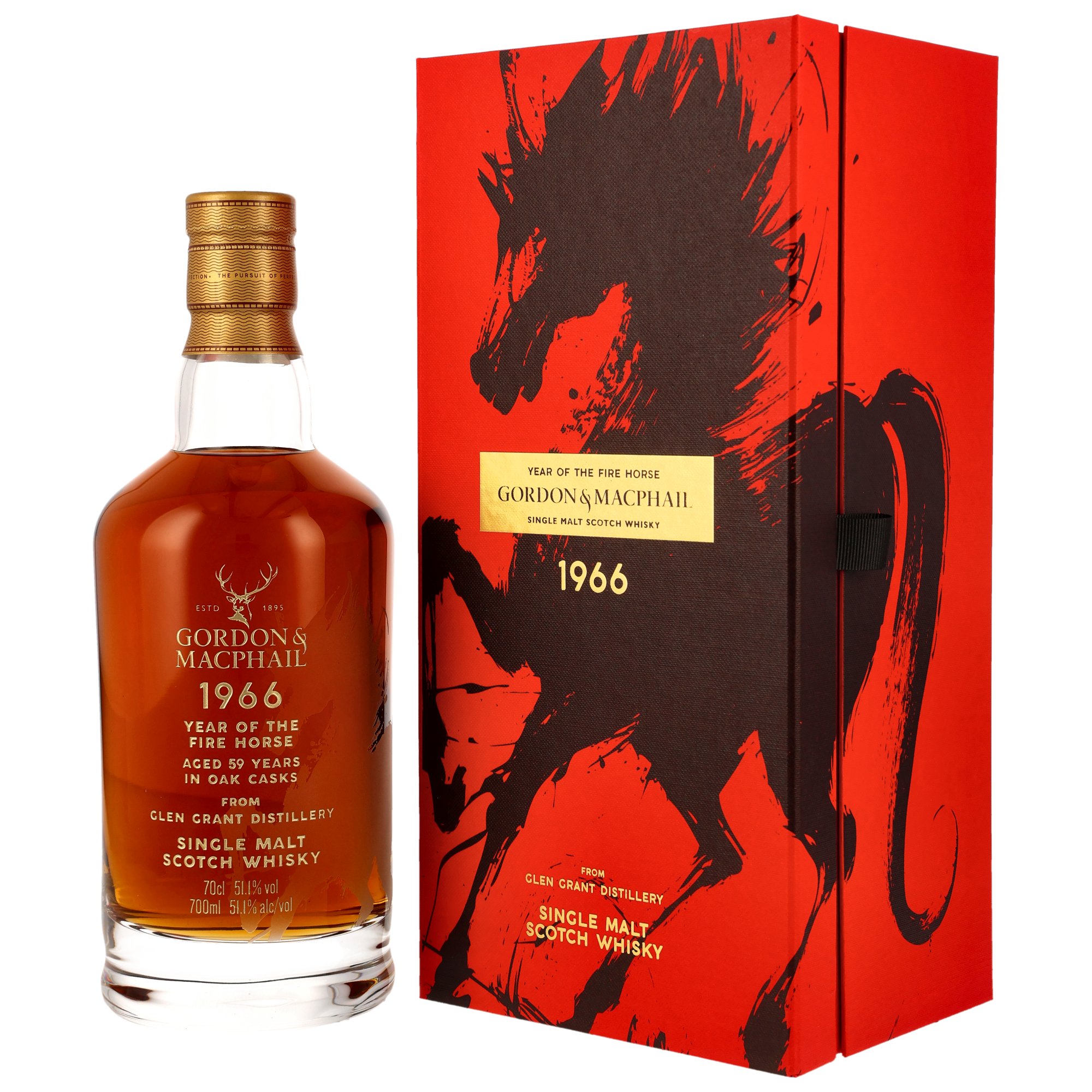 Glen Grant 1966/2025 - Refill Sherry Hogshead #3740 - Year of the Fire Horse - G&M