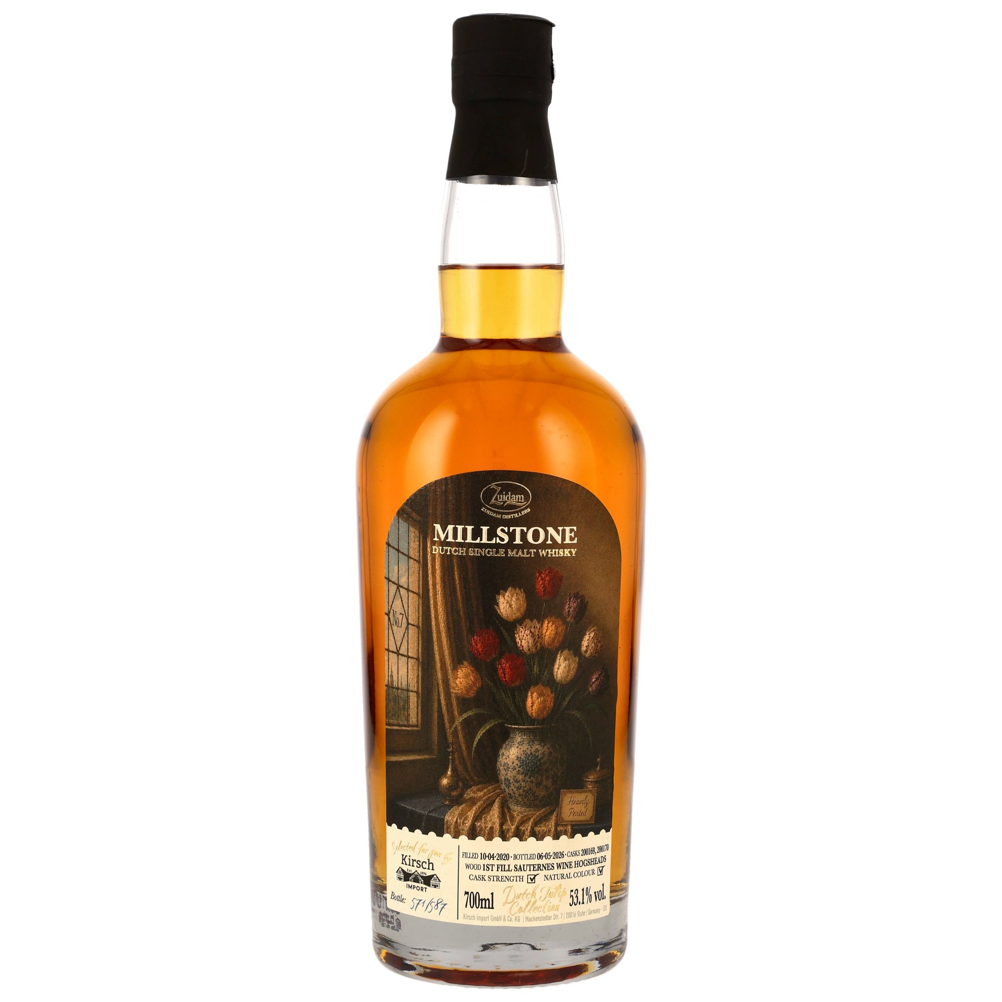 Millstone 2020/2026 - 6 y.o. - Heavily Peated - 1st Fill Sauternes Casks - Tulip Collection No.7 - Kirsch