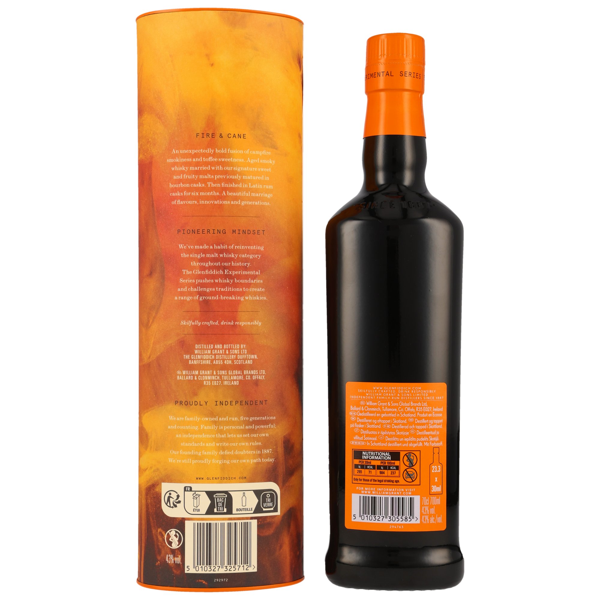 Glenfiddich Experimental Series #04 Fire & Cane in Tube