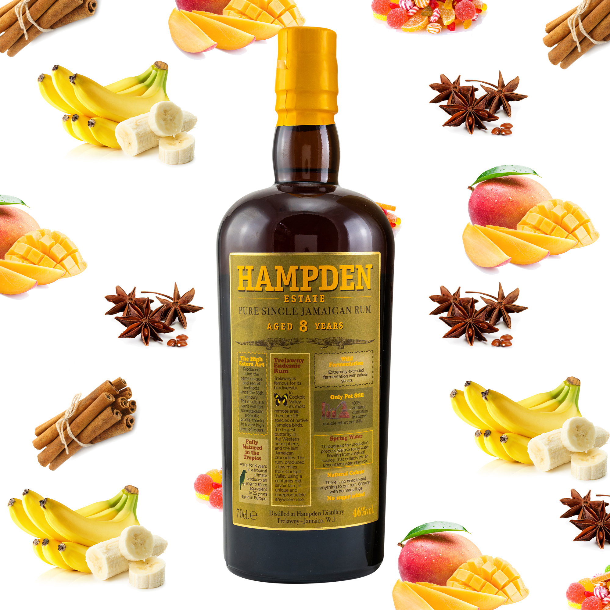 HAMPDEN 8 y.o. - Pure Single Jamaican Rum 46%