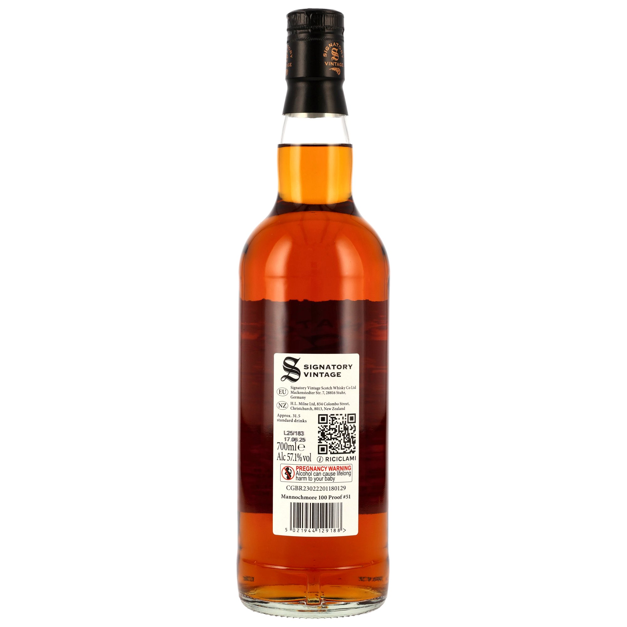 Mannochmore 2014/2025 - 11 y.o. - 1st Fill & Refill PX Sherry Casks - Signatory 100 PROOF Edition #51