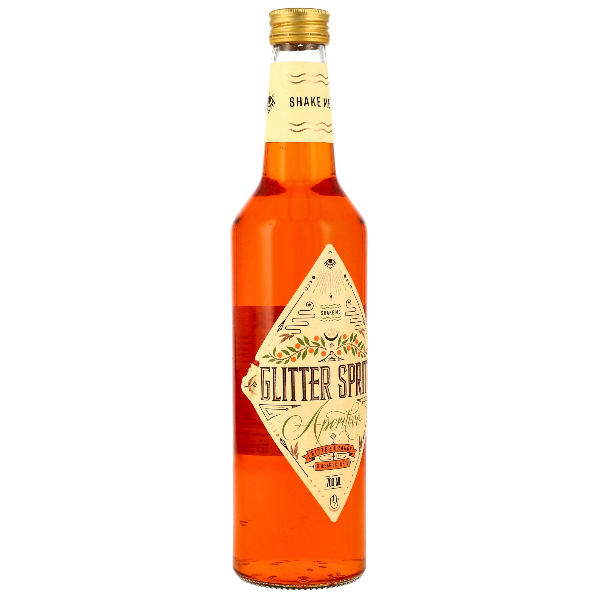 Glitter Spritz Aperitivo Bitter Orange Rhubarb & Herbs -Etikett mit Mängeln/ Dellen im Deckel