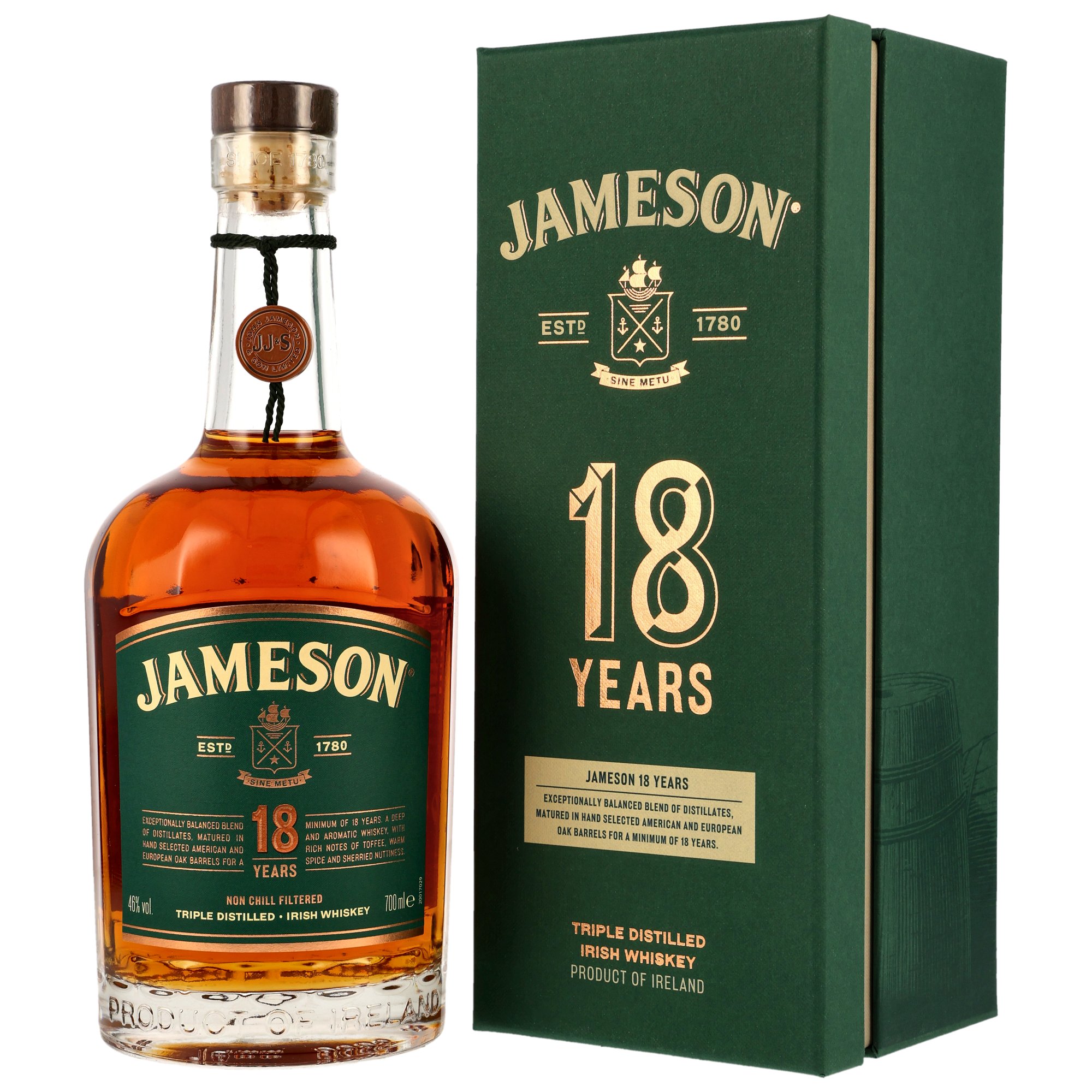 Jameson 18 y.o. Irish Whiskey - Neue Ausstattung 2025