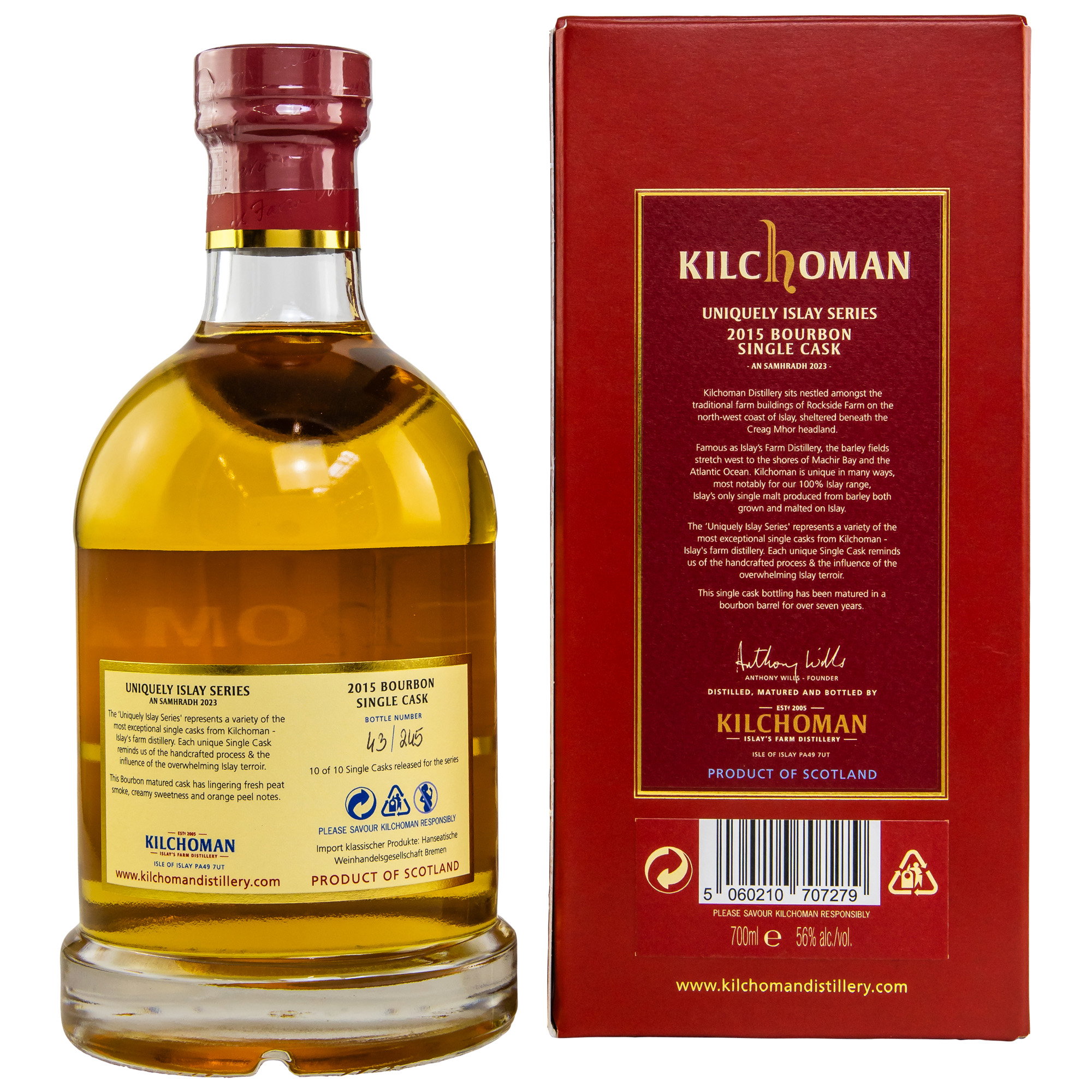 Kilchoman 2015/2023 - 7 y.o. - Bourbon Cask #476/2015