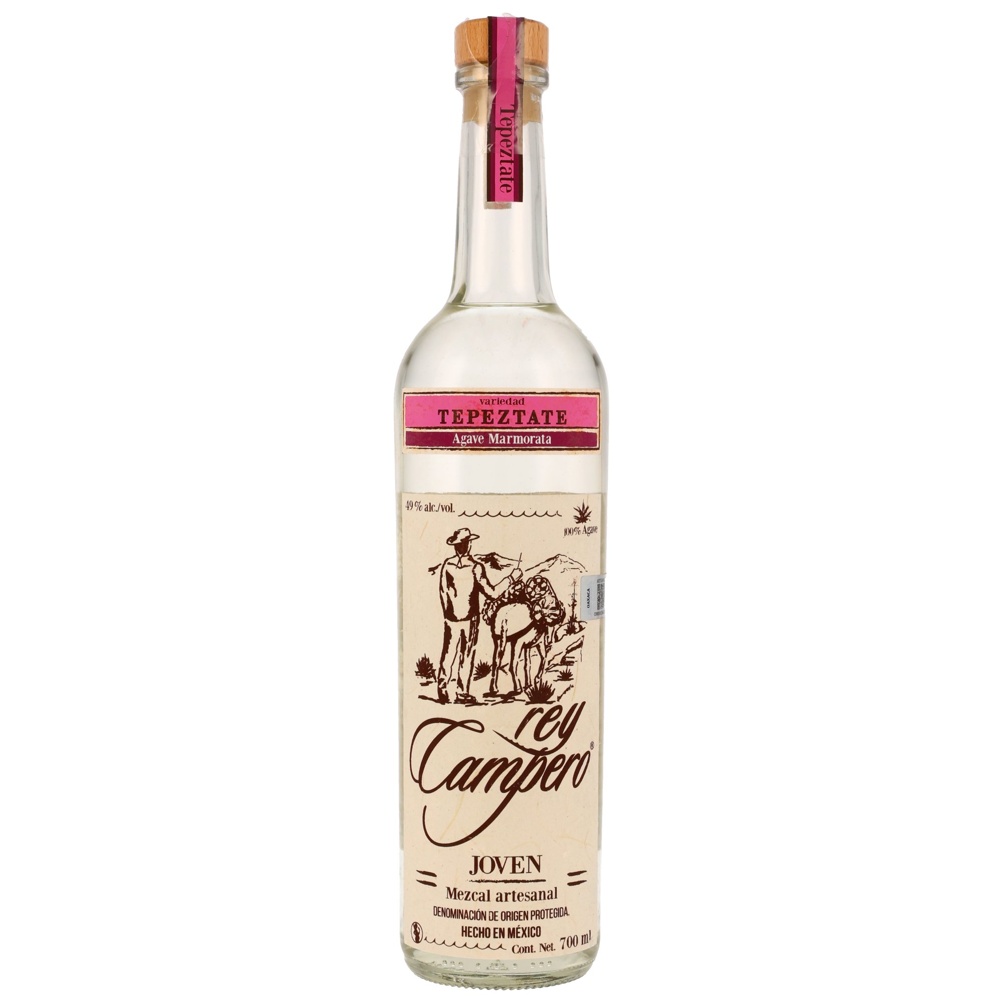 Rey Campero Tepeztate Mezcal artesanal - Joven