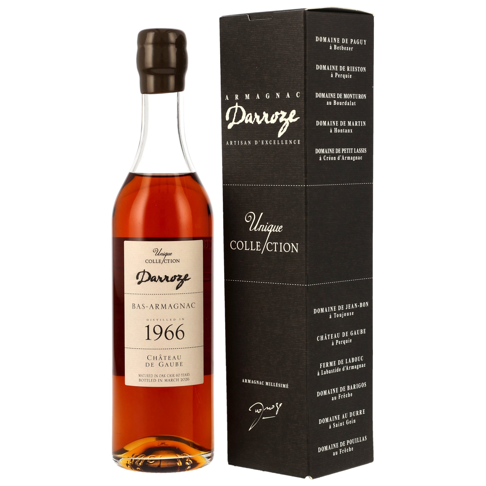 Chateau de Gaube 1966/2026 - 60 y.o. - 200ml - Armagnac Darroze