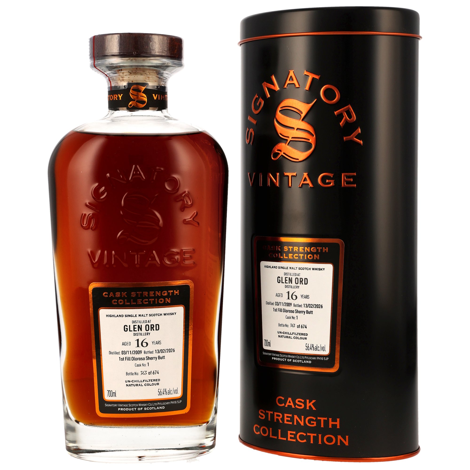 Glen Ord 2009/2026 - 16 y.o. - 1st Fill Oloroso Sherry Butt #1 - Sig CS