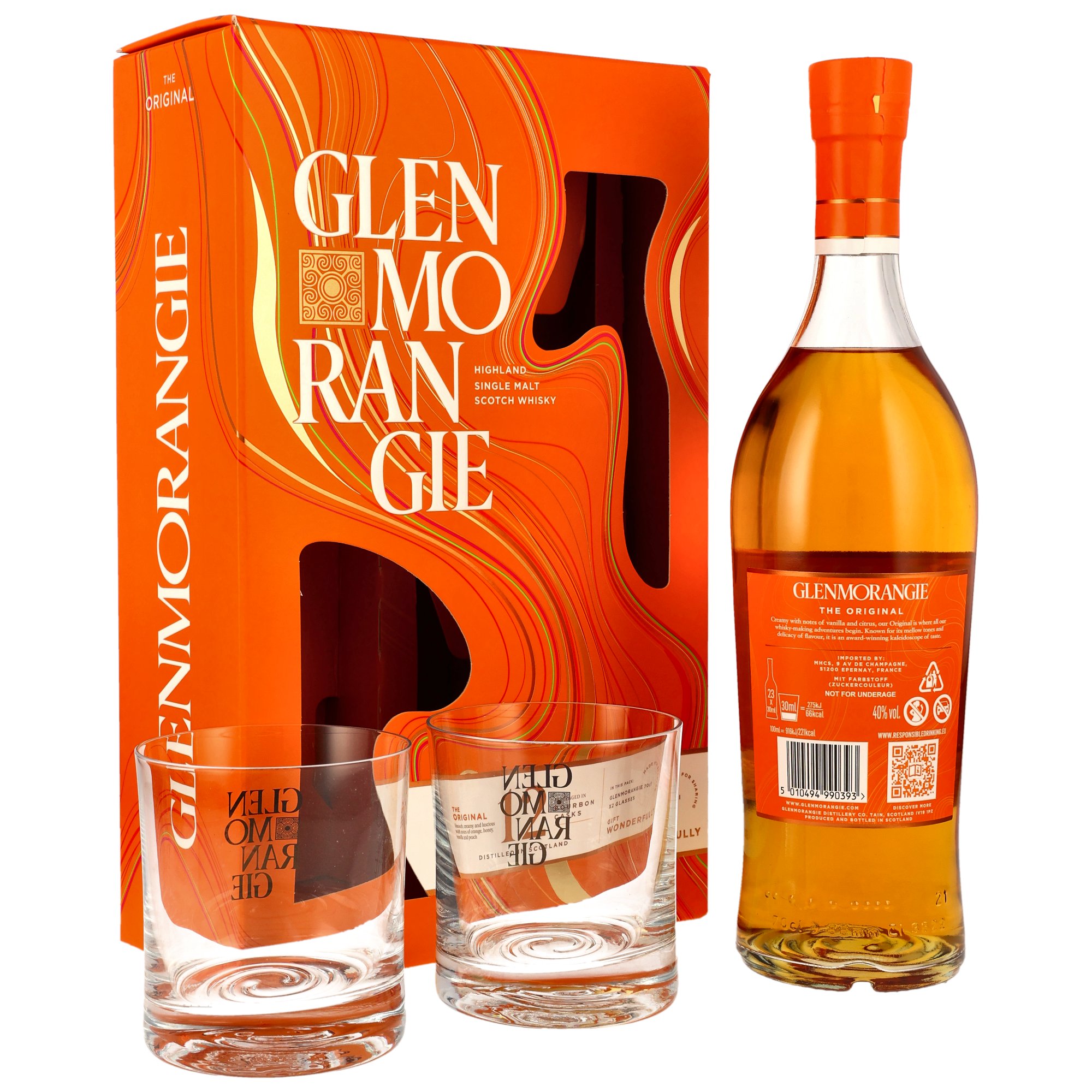 Glenmorangie 12 y.o. Original + 2 Gläser